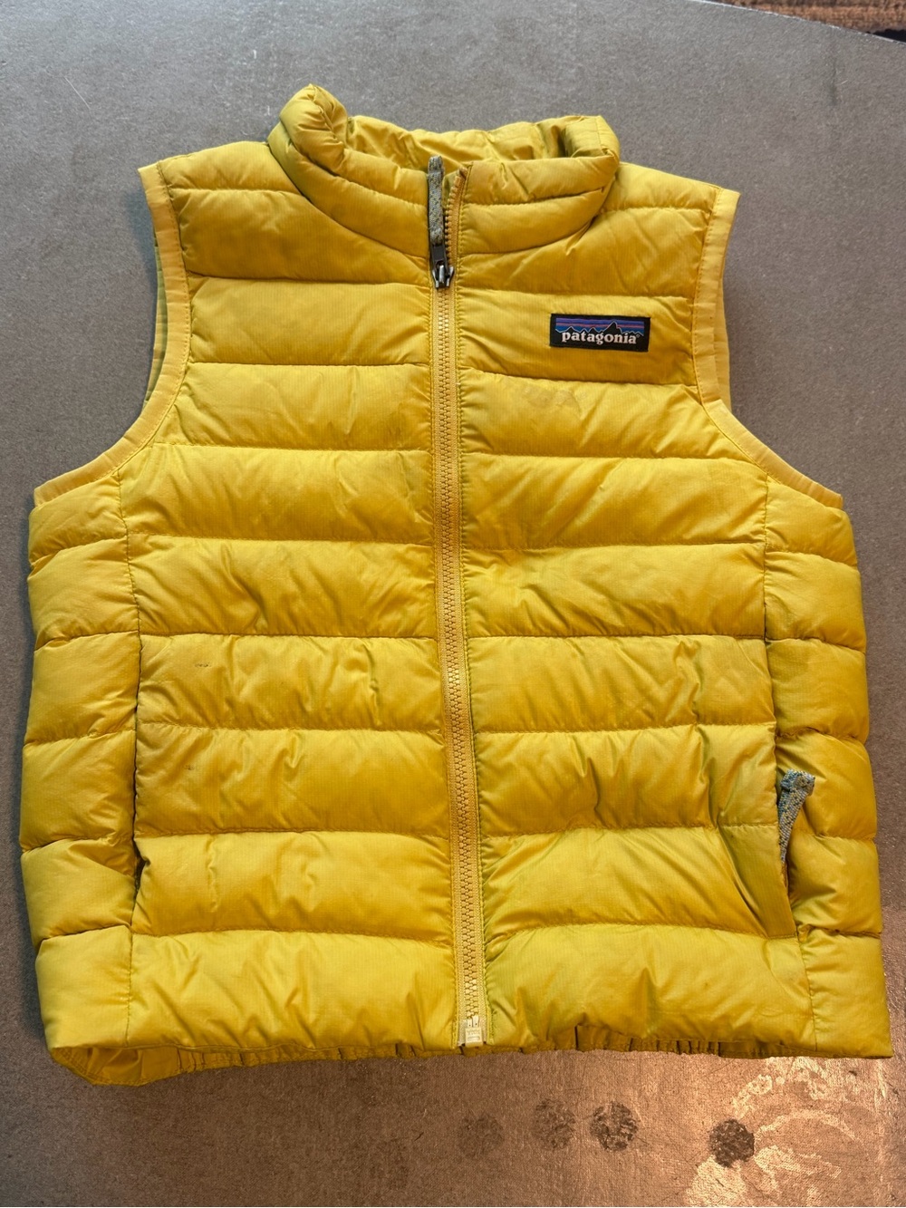 Patagonia Kids Yellow Puffer Vest 4T